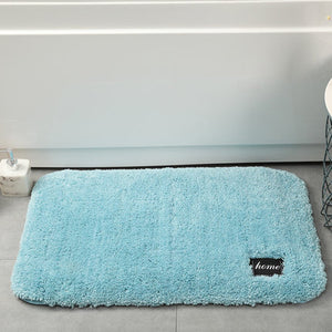 Tapis de Bain Shaggy Uni Doux Absorbant Antidérapant – Salle de Bain & Entrée