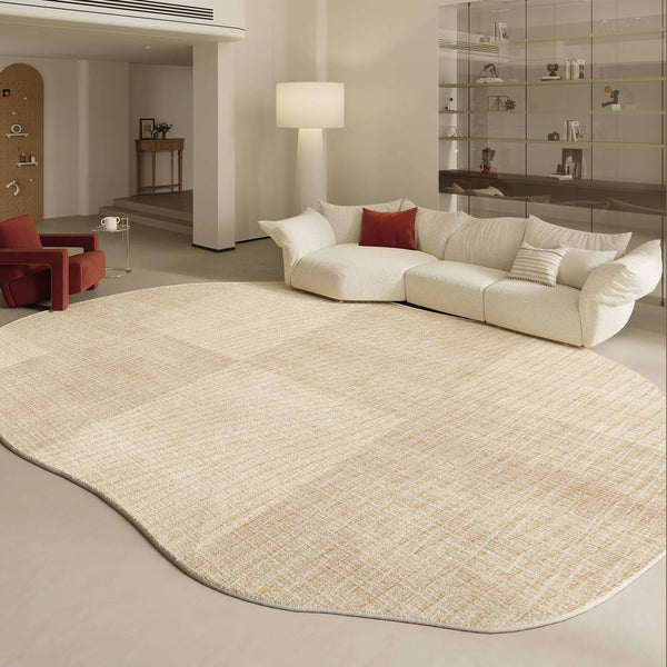 Tapis Rectangulaire Fausse Fourrure Motif Abstrait Luxe – Salon & Chambre