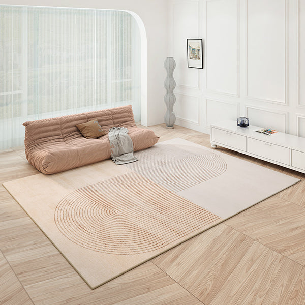 Tapis Rectangulaire Luxe Crème Doux Respirant – Salon & Bureau