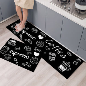 Tapis Runner Cuisine Motif Coffee & Ustensiles – Cuisine & Couloir