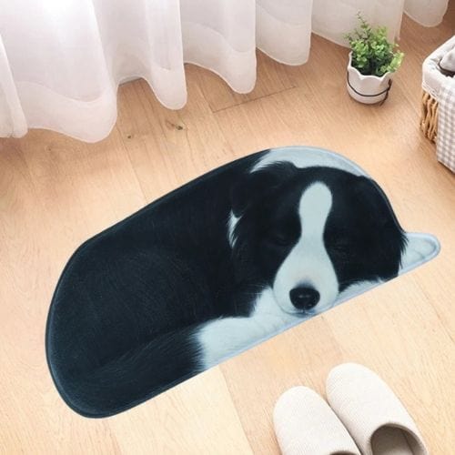 Tapis d'Entrée/Paillasson | 3D Moderne Kilim Persan - Tapinna® Noir et Blanc / Animal / 40x87cm