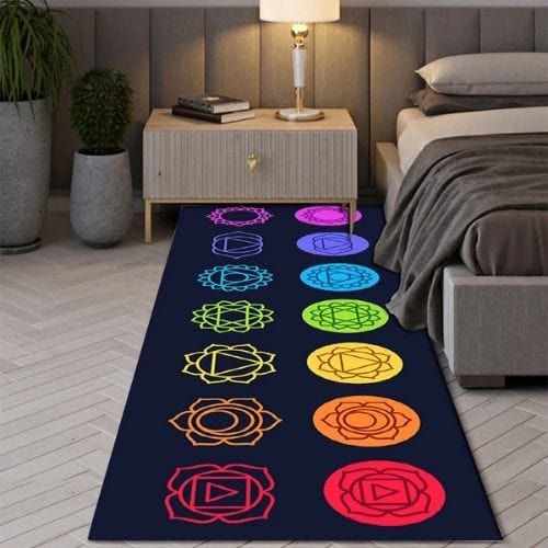 Tapis de Chambre | Moderne Bohème Indien - Tapinna® Coloré / Rectangulaire / 40x60cm (16x24 Pouces)