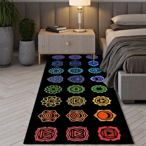 Tapis de Chambre | Moderne Bohème Indien - Tapinna® Coloré / Rectangulaire / 40x60cm (16x24 Pouces)