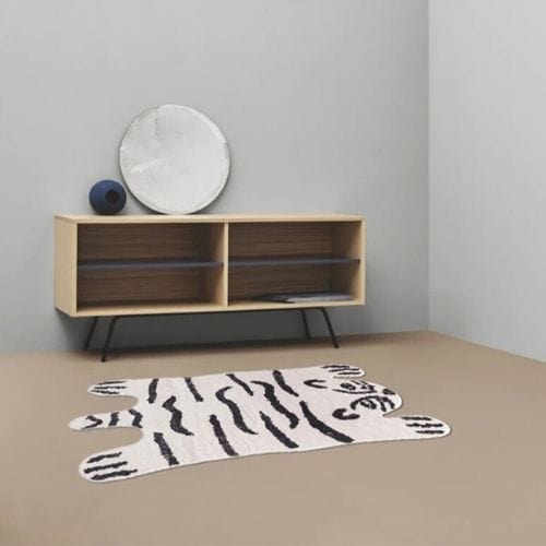 Tapis de Chambre | Moderne Enfant Poil Ras Forme Tigre - Tapinna® Coloré / Animal / 80x120cm