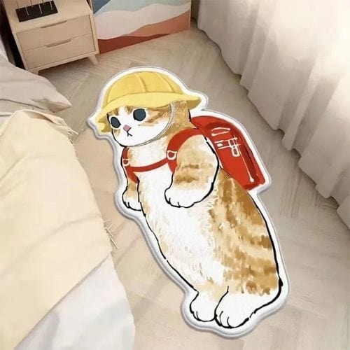 Tapis de Chambre | Moderne Poil Ras Forme Chat - Tapinna® Coloré / Animal / 40x80cm