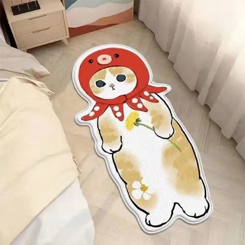 Tapis de Chambre | Moderne Poil Ras Forme Chat - Tapinna® Coloré / Animal / 40x80cm