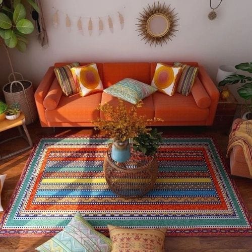 Tapis de Chambre | Moderne Scandinave Persan Tissage - Tapinna® Coloré / Rectangulaire / 60x90cm (23.6x35.4 Pouces)