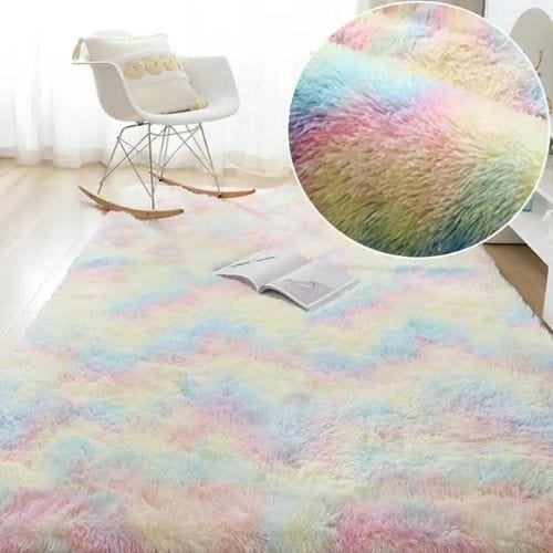 Tapis de Chambre | Shaggy Uni Moderne Poil Long - Tapinna® Coloré / Rectangulaire / 40x60cm