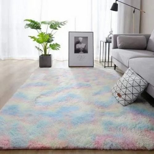 Tapis de Chambre | Shaggy Uni Moderne Scandinave - Tapinna® Coloré / Rectangulaire / 50x80cm
