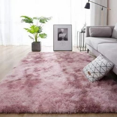 Tapis de Chambre | Shaggy Uni Moderne Scandinave - Tapinna® Rose / Rectangulaire / 50x80cm