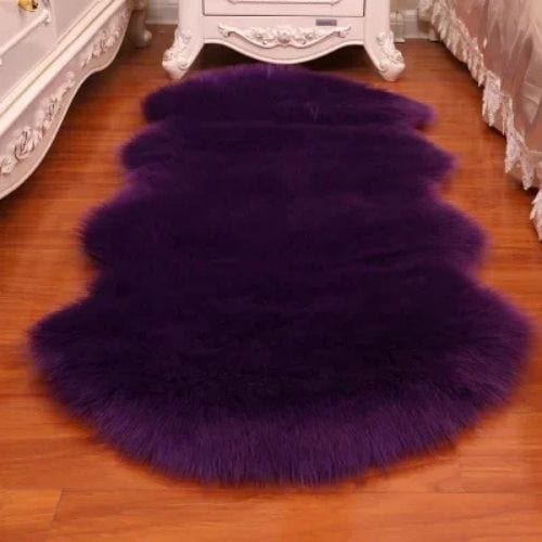 Tapis de Chambre | Shaggy Uni Persan Luxe Poil Long - Tapinna® Violet / Irrégulier / 40x60cm