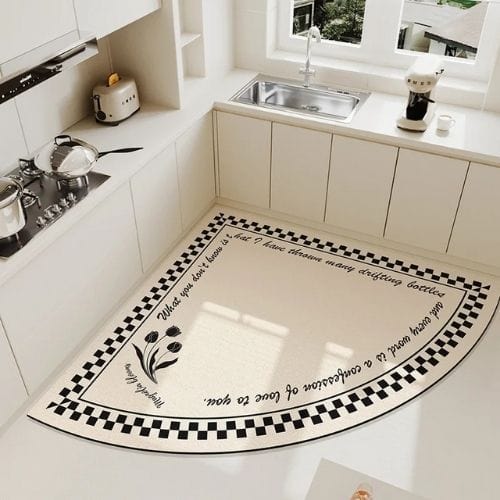 Tapis de Cuisine | Moderne - Tapinna® Beige / Irrégulier / 70x70cm