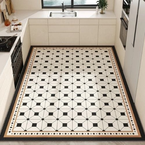 Tapis de Cuisine | Moderne - Tapinna® Beige / Rectangulaire / 50x80cm