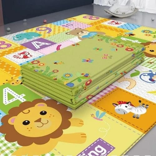 Tapis de Jeu | Pliable Dessin Animé Enfant - Tapinna® Vert / Rectangulaire / 180x100cm