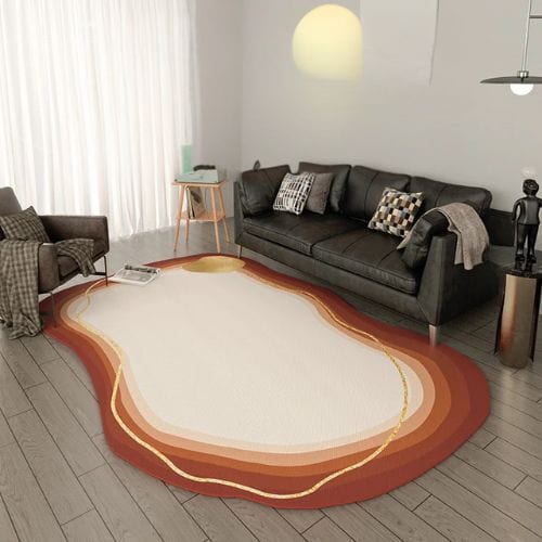 Tapis de Salon | Bohème Moderne Minimaliste Luxe - Tapinna® Marron / Irrégulier / 80x120cm