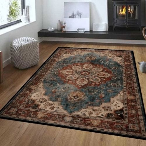 Tapis de Salon | Bohème - Tapinna® Coloré / Rectangulaire / 60x90cm (23.6x35.4 Pouces)