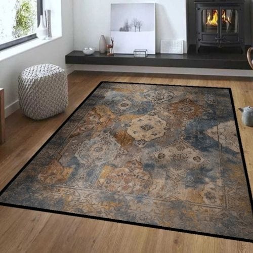 Tapis de Salon | Bohème - Tapinna® Coloré / Rectangulaire / 60x90cm (23.6x35.4 Pouces)