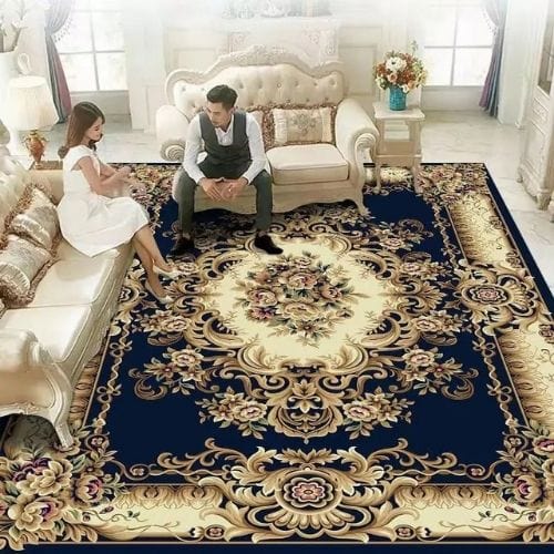 Tapis de Salon | Bohème Vintage Persan Européen - Tapinna® Bleu / Rectangulaire / 40x60cm