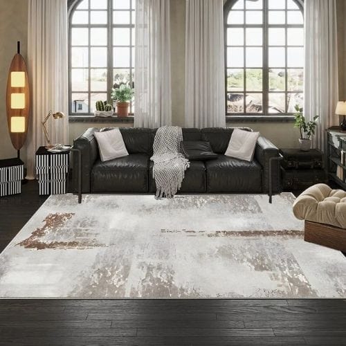 Tapis de Salon | Kilim Moderne Luxe Abstrait - Tapinna® Gris / Rectangulaire / 50x80cm (Petit Tapis)