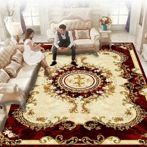 Tapis de Salon | Kilim Oriental Européen - Tapinna® Rouge / Rectangulaire / 50x80cm