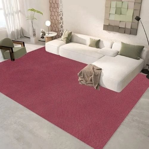 Tapis de Salon | Kilim Uni Moderne Poil Ras - Tapinna® Rouge / Rectangulaire / 50x80cm (Petit Tapis)