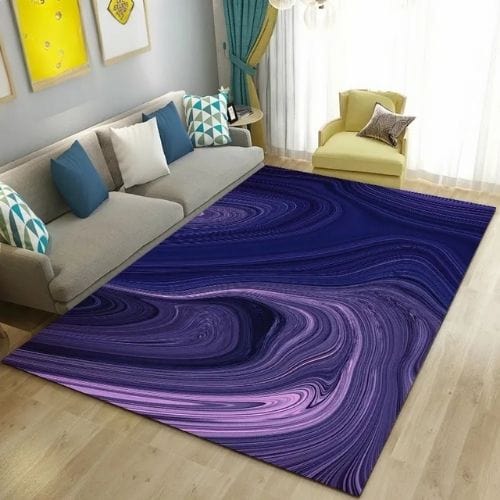 Tapis de Salon | Moderne Abstrait Marbre - Tapinna® Violet / Rectangulaire / 40x60cm