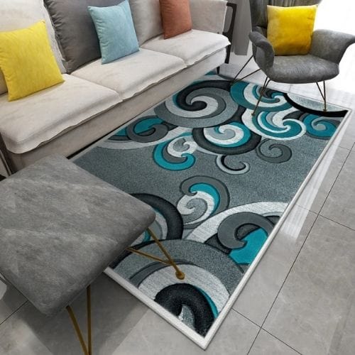 Tapis de Salon | Moderne Design Circulaire Ondulé - Tapinna®
