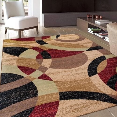 Tapis de Salon | Moderne Luxe Scandinave Poil Ras - Tapinna® Coloré / Rectangulaire / 40x60cm (16x24 Pouces)