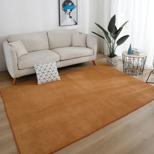 Tapis de Salon | Moderne Uni Poil Ras - Tapinna® Orange / Rectangulaire / 40x60cm (15x23 Pouces)