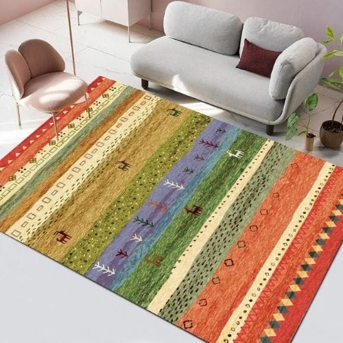 Tapis de Sol | Berbère Bohème Type Persan - Tapinna® Coloré / Rectangulaire / 50x80cm