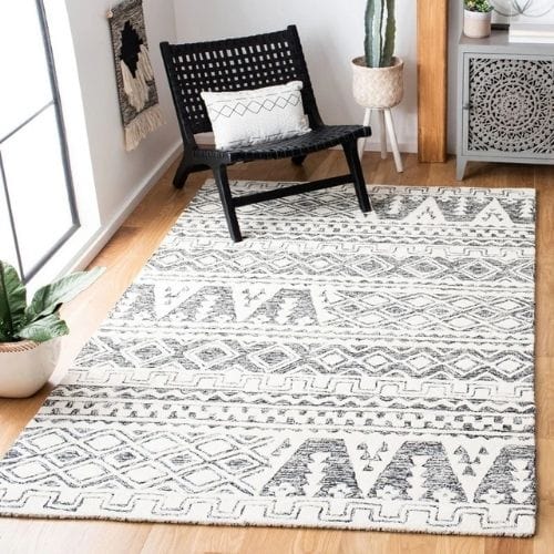Tapis de Sol | Ethnique Bohème Oriental Style Marocain - Tapinna® Gris / Rectangulaire / 80x120cm