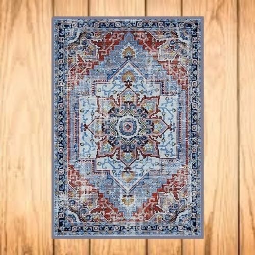 Tapis de Sol | Oriental Bohème Type Persan Rétro - Tapinna® Bleu / Rectangulaire / 40x60cm