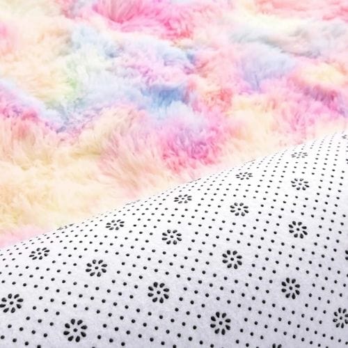 Tapis de Sol | Shaggy Uni Poil Long Enfant - Tapinna® Coloré / Ovale / 80x160cm (31.5x62.99 Pouces)