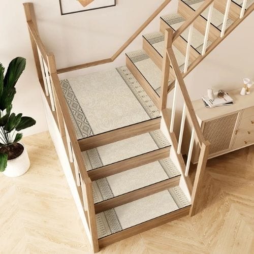 Tapis Escalier | Marche Minimaliste Longue Bande - Tapinna® Coloré / 26x80cm