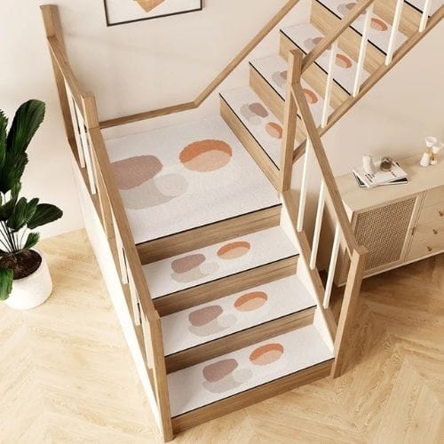 Tapis Escalier | Marche Minimaliste Longue Bande - Tapinna® Coloré / 26x80cm