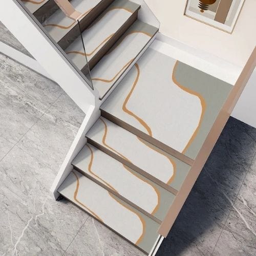 Tapis Escalier | Marche Motif Minimaliste - Tapinna® Coloré / 26x80cm
