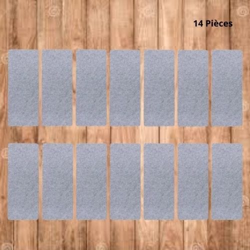 Tapis Escalier | Marche Uni Auto-Adhésif - Tapinna® Gris / 55x20x0.2cm (14 Pièces)