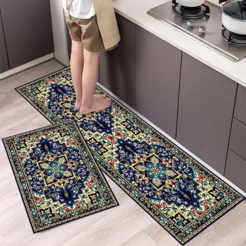 Tapis Salle à Manger | Persan Forte Élasticité Motif - Tapinna® Coloré / Rectangulaire / 40x60cm