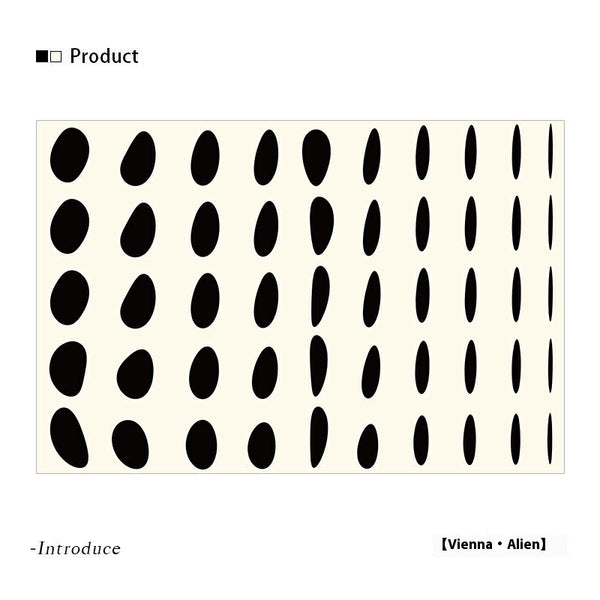 Tapis Rectangulaire Géométrique Minimaliste Noir et Blanc – Résistant