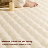 Tapis Rectangulaire Peluche Imitation Lapin Doux – Salon & Chambre 5