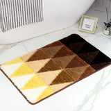 Tapis Rectangulaire Floqué Coloré – Motif Géométrique Bohème | Chambre Salle de Bain 11