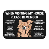Tapis Entrée Humour Règles de la Maison Chien Imprimé TPE 11
