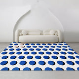 Tapis Rectangulaire Motif Pois Bleu Klein – Salon & Chambre 1