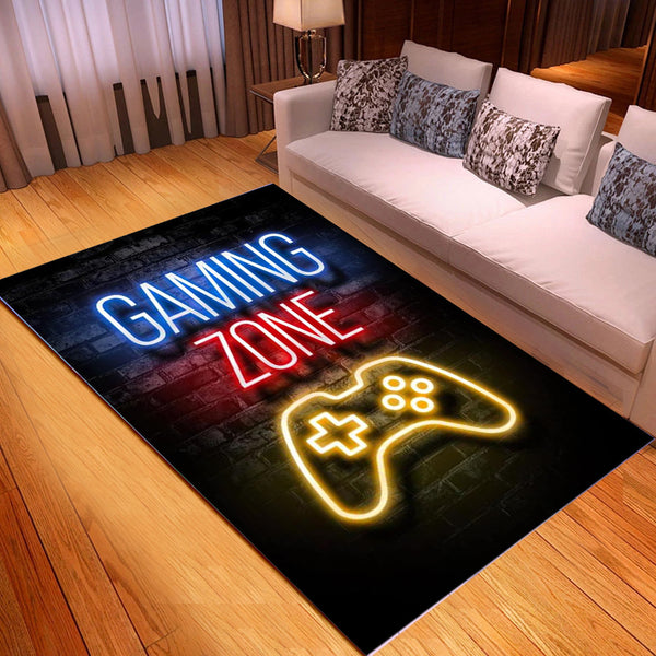 Tapis Rectangulaire Gaming Zone Néon – Bureau & Chambre Gamer
