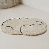 Tapis Forme Nuage Touffeté Crème – Salle de Bain Absorbant 1