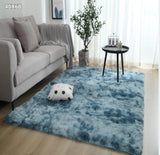 Tapis Shaggy Poil Long Bleu Canard – Salon & Chambre 3