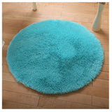 Tapis Rond Shaggy Moelleux Uni – Salon & Chambre 12