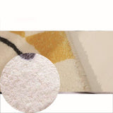 Tapis Forme Nuage Souriant Imitation Cachemire Blanc Doux 2