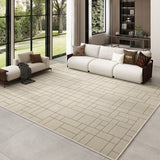 Tapis Luxe Géométrique – Motif Grec Noir & Beige | Salon Salle à Manger 13