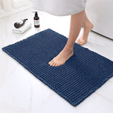 Tapis Salle de Bain Waffle Uni Absorbant Antidérapant Coloré 10
